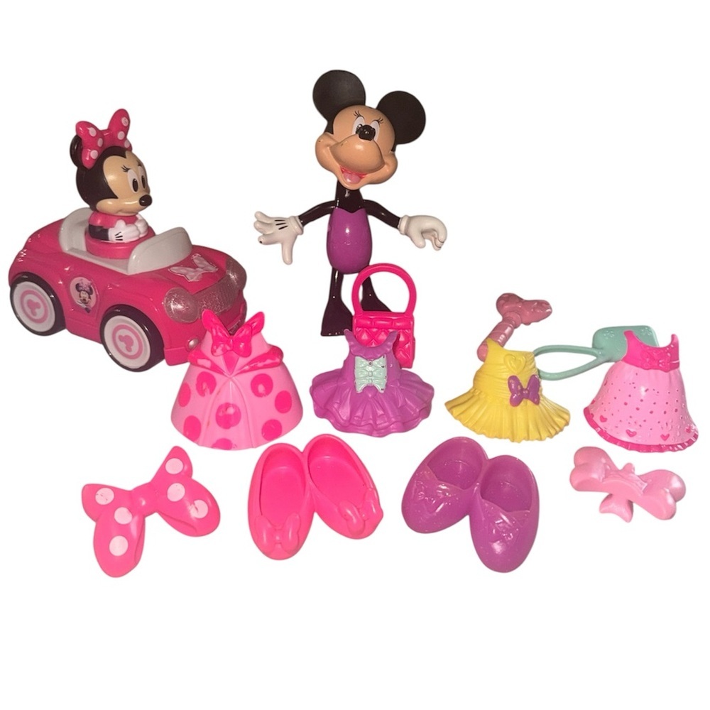 Disney Mattel Minnie Mouse Bow-Tique Dress Up Doll Snap N’ Style Mix N Match Lot